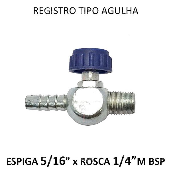 Registro Tipo Agulha - 1/4M x 5/16E (762005)