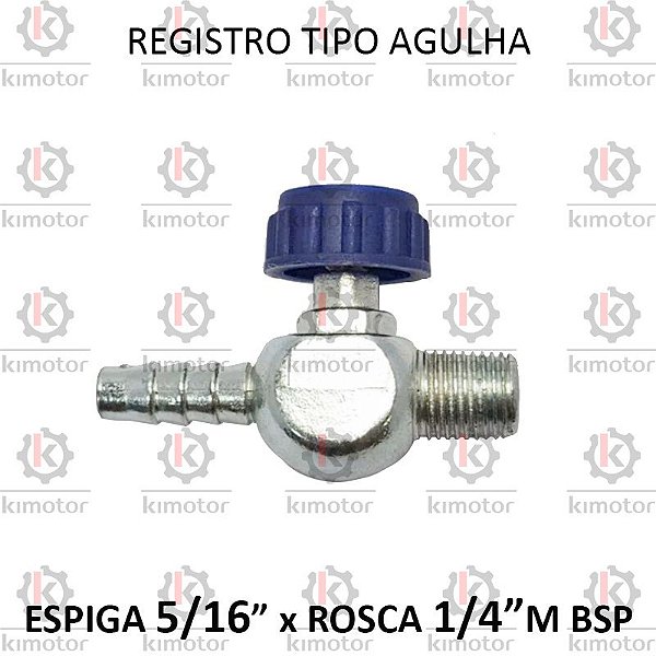 Registro Tipo Agulha - 1/4M x 5/16E (762005)