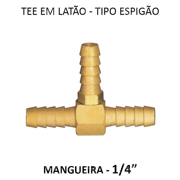 TEE Espigão - Aço Zincado - 1/4 E - (TE14 - 720702)