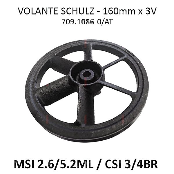 Volante Schulz 160mm x 3V - MSI 2.6/5.2ML / CSI 3/4BR (709.1086-0/AT)