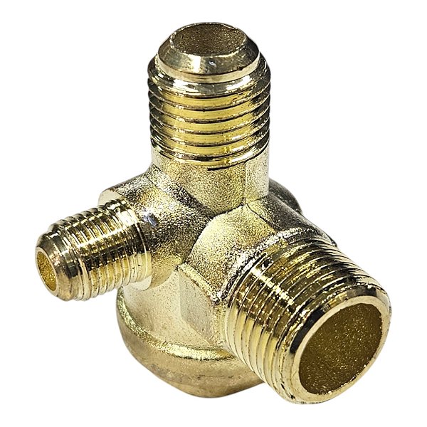 Válvula de Retenção Compressor - M14x1.5mm x 3/8 M x 1/8 M - Motomil CMS 5 / 24L (33328.5)