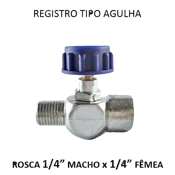 Registro Tipo Agulha - 1/4F x 1/4M (762104)