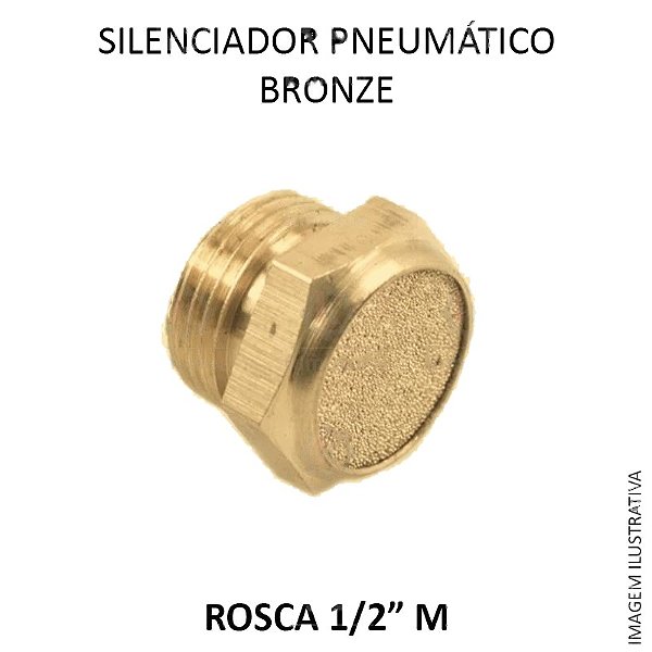 Silenciador Pneumático Bronze - 1/2