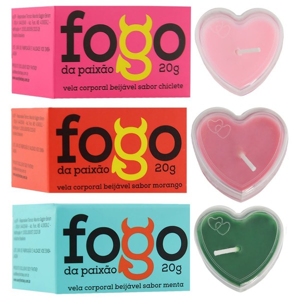 Vela Beijável Fogo da Paixão Sexy Fantasy 20g
