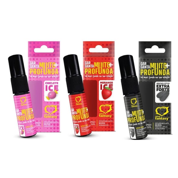 Dessenssibilizante de Garganta Muito Mais Profunda Beijável Sexy Fantasy 15ml