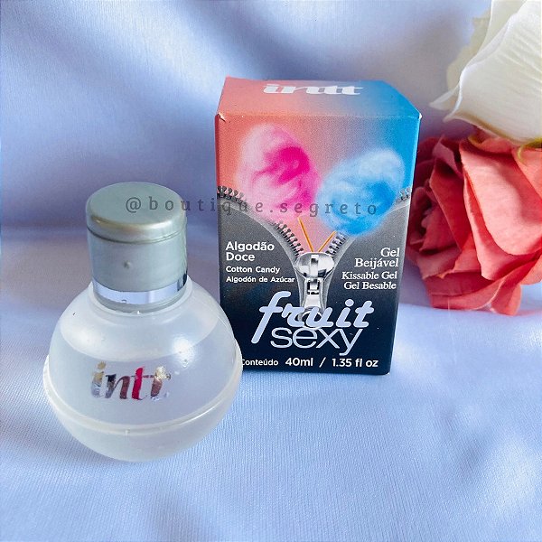 Gel Beijável Esquenta Algodão Doce Fruit Intt 40ml