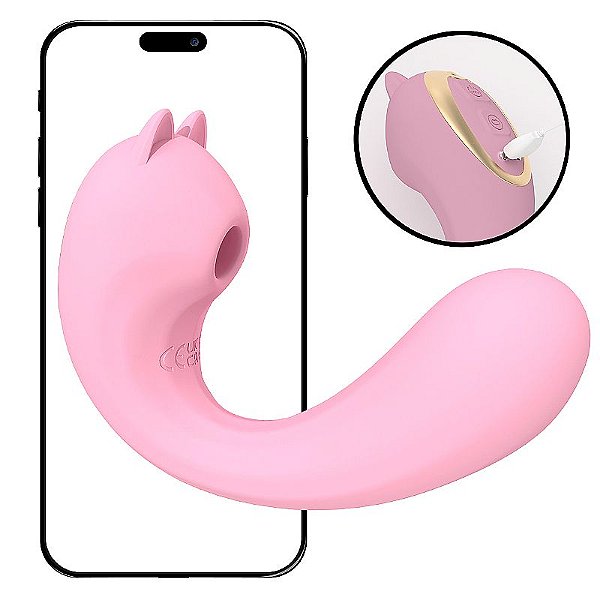 Vibrador de Ponto G e Clitóris com Pulsação - À Longa distância App - SI