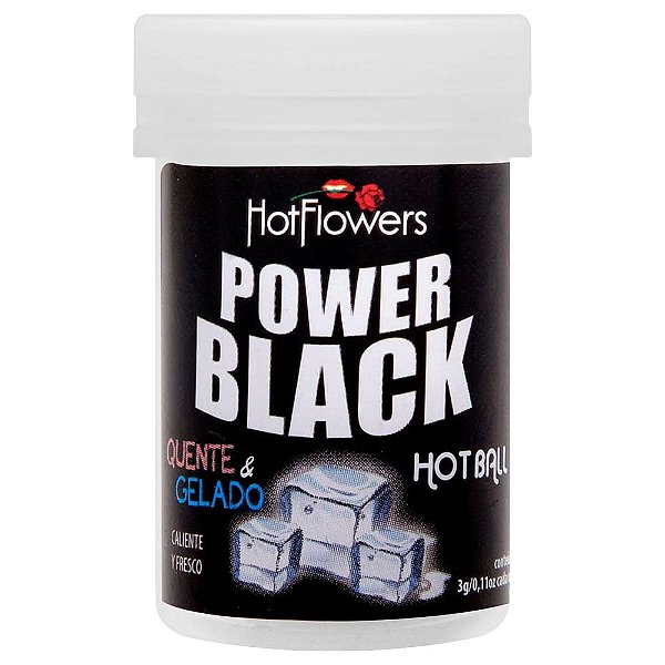 Bolinha Beijável Power Black 02 Unidades Hot Flowers