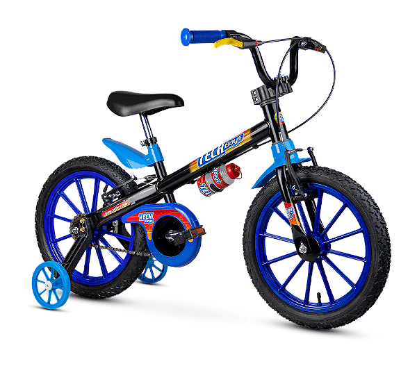 Bicicleta Infantil Aro 16 - TechBoys Masculina - Azul - Nathor
