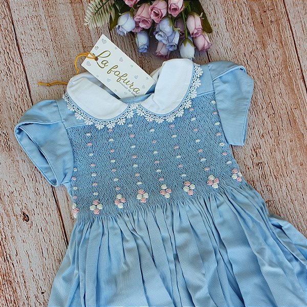 Vestido Smock Infantil - La Fofura - Enxoval de bebê e Bolsas de Maternidade