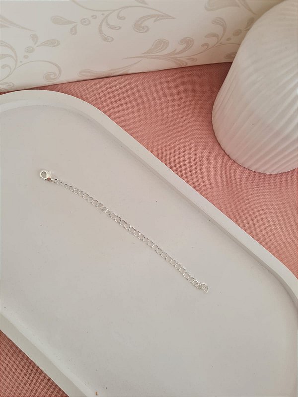 Extensor prata com fecho e 10cm