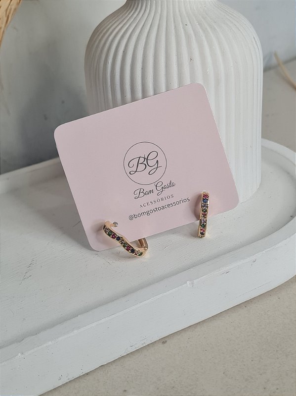 Argolinha coração cravejada dourada tamanho M