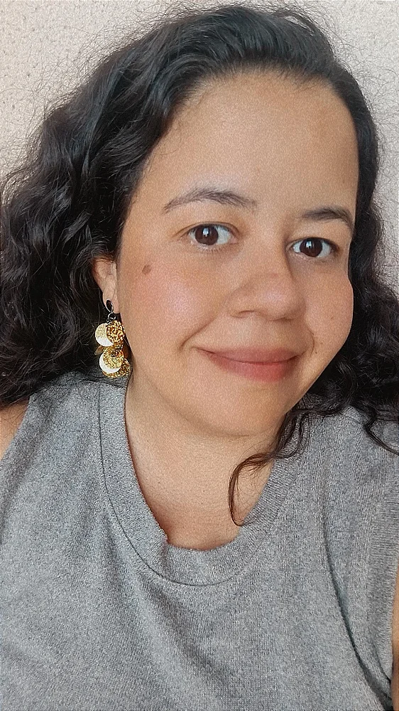 Brinco Carnaval dourado pequeno