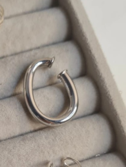 Piercing Fake Grande Prateado