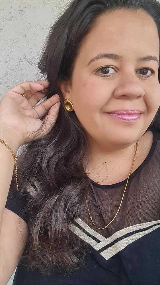 Kit bolinha dourado aço