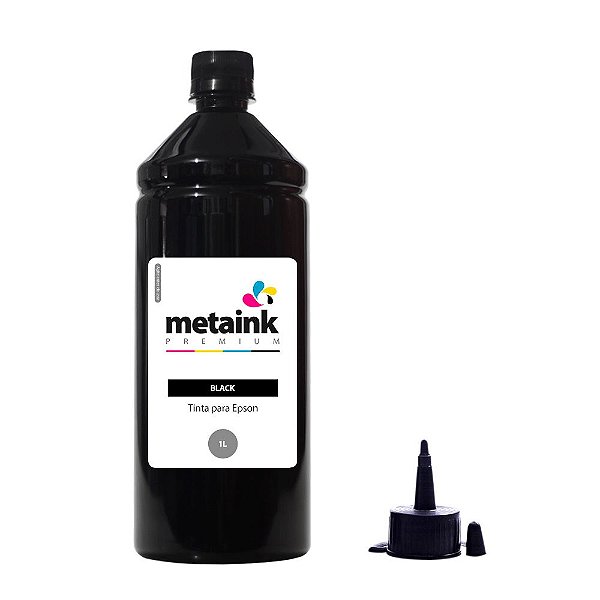 Tinta para Epson EcoTank L380 Black 1 Litro Corante MetaInk