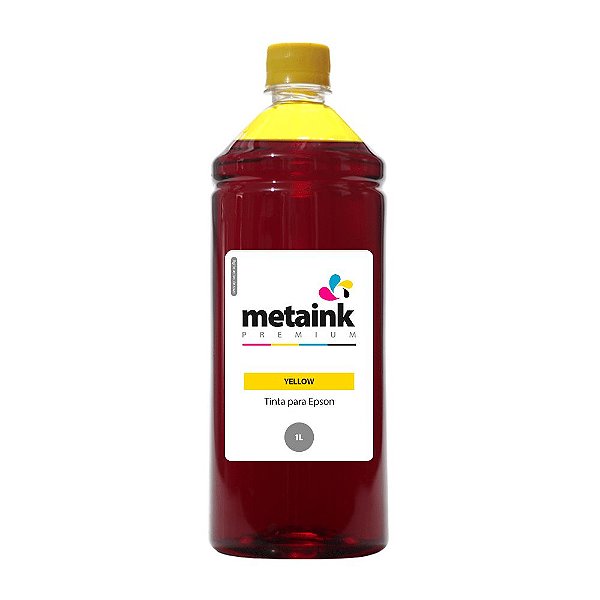 Tinta para Epson EcoTank L4160 Yellow 1 Litro Corante MetaInk
