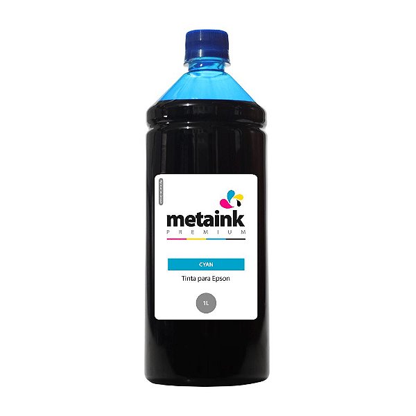 Tinta para Epson EcoTank T544 Cyan 1 Litro Corante MetaInk