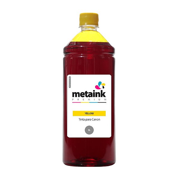 Tinta para Canon MegaTank G1100 Yellow 1 Litro Corante MetaInk