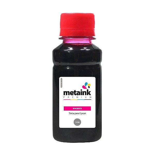 Tinta para Epson EcoTank L565 Magenta 100ml Corante MetaInk