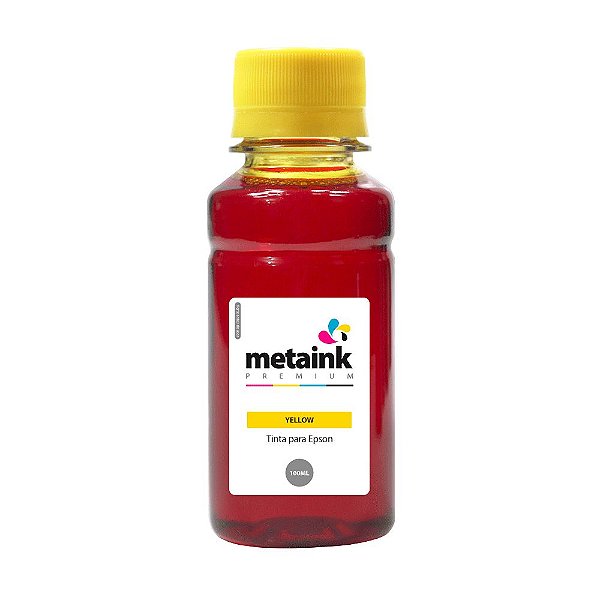 Tinta para Epson EcoTank L575 Yellow 100ml Corante MetaInk