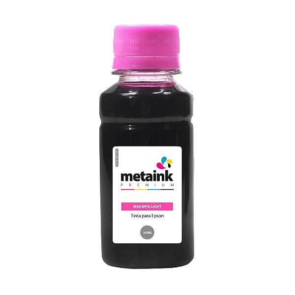 Tinta para Epson EcoTank L800 Magenta Light 100ml Corante MetaInk