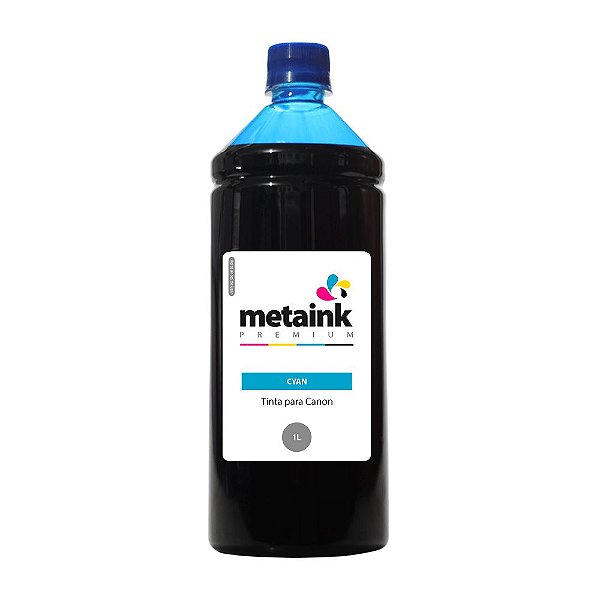 Tinta para Canon MegaTank G1110 Cyan 1 Litro Corante MetaInk