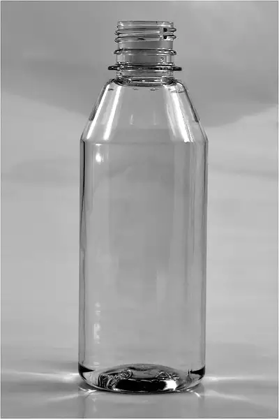 Frasco Transparente Cristal com Tampa Azul 250ml