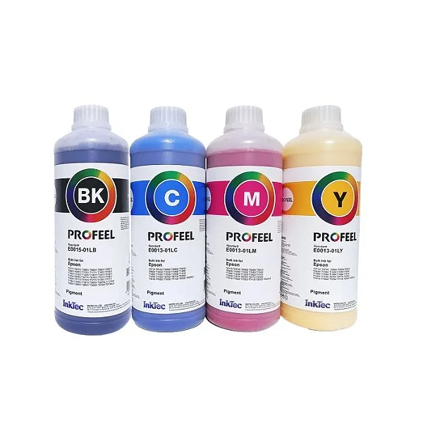 Kit 4 Litros Tinta E0013/E0015 Pigmentada InkTec Profeel para EPSON Universal : BCMY