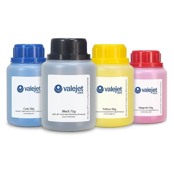 Kit 4 Refil de Toner para HP CMYK Universal