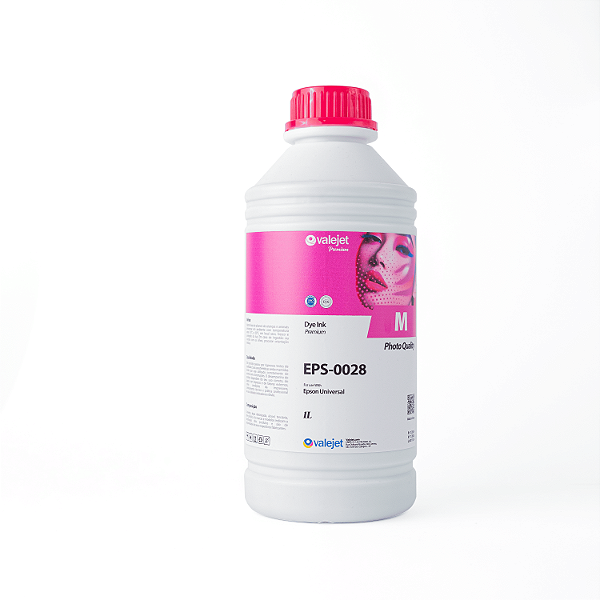Tinta Corante Importada para Epson Valejet Premium Magenta 1 Litro