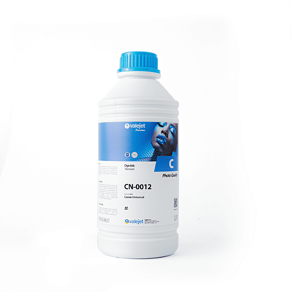 Tinta Corante Importada para Canon Valejet Premium Cyan 1 Litro