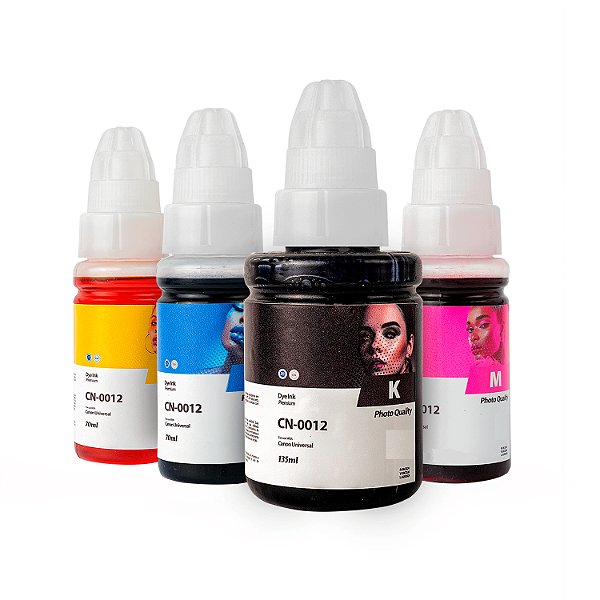 Kit 4 Refis Tinta para Canon G3110 G4100 G3100 G2100 345ml