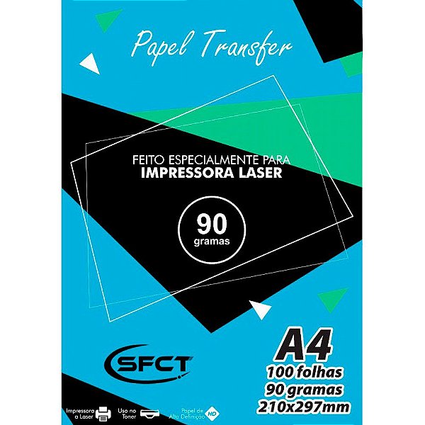 PAPEL PARA TRANSFER RIGIDO A4 100 FOLHAS SFCT