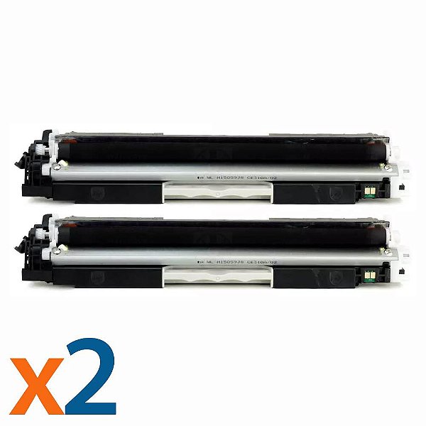 Kit 2 Toners para HP CP1025 | M175NW | CE310A | 126A Black Compatível