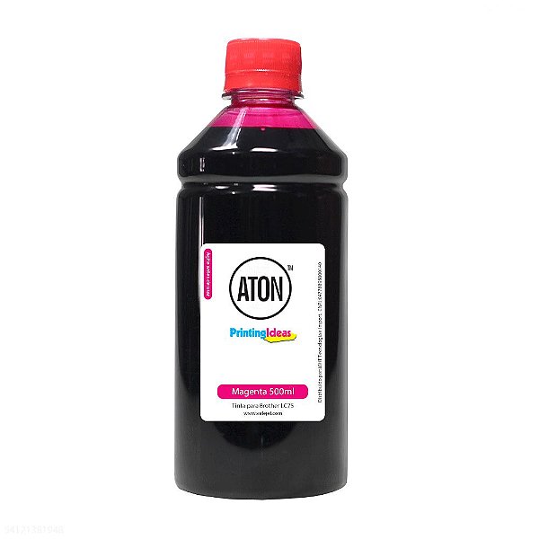 Tintas para Cartucho Brother LC75 Magenta 500ml Aton Corante