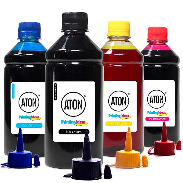 Kit 4 Tintas para Epson Bulk Ink 135 | 133 CMYK 500ml Aton