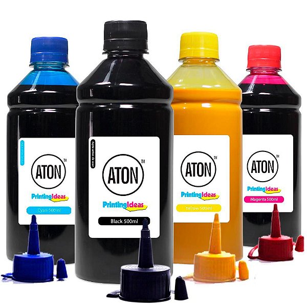 KIt 4 Tintas Sublimáticas Epson L200 | L355 Bulk Ink CMYK 500ml Aton