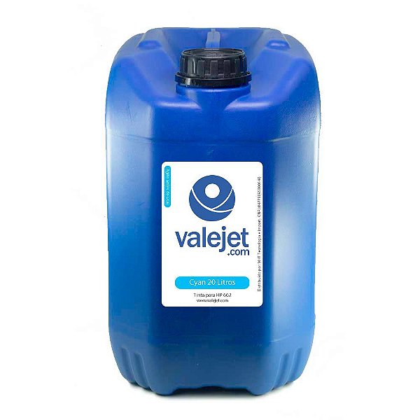 Tinta para Cartucho HP 662 | HP 2515 Cyan 20 Litros Corante Valejet