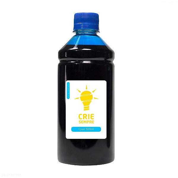 Tinta para Sublimação Premium Crie Sempre Cyan 500ml