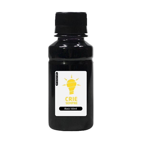 Tinta para Cartucho HP 122 | 122XL Black 100ml Pigmentada Crie Sempre