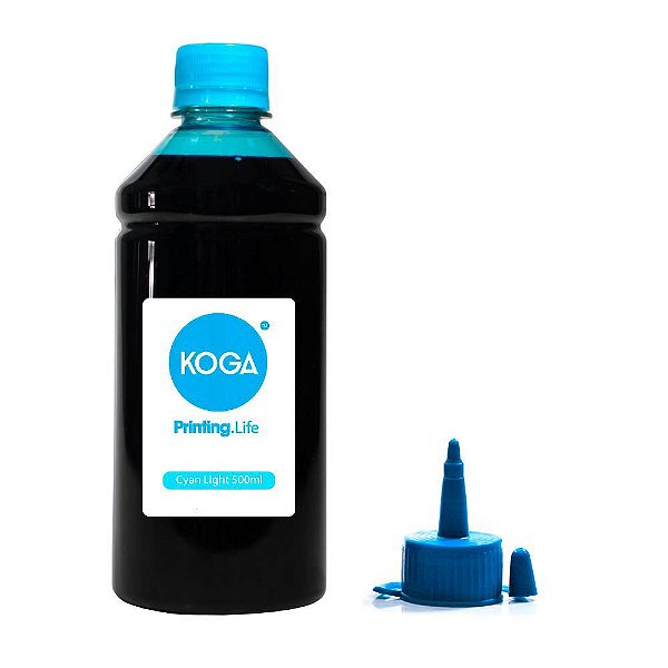 Tinta para Epson T673 Bulk Ink Cyan Light 500ml Corante Koga