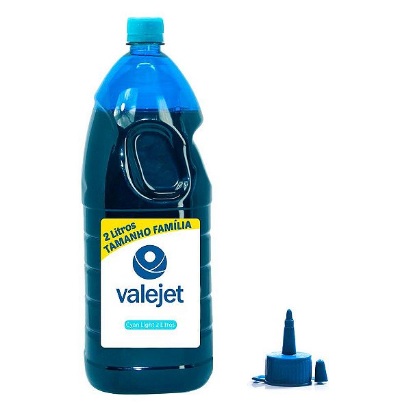Tinta para Epson Ecotank L455 Cyan Light 2 Litros Corante Valejet