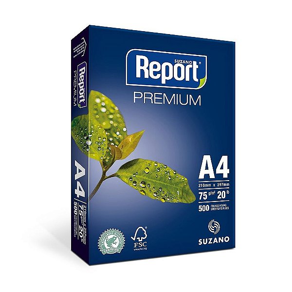 Resma de Papel A4 Report 75g 500 folhas