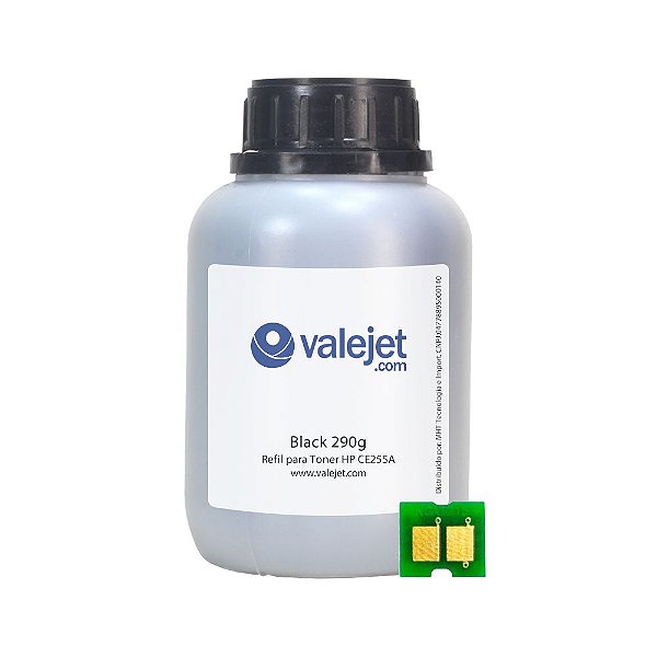 Refil de Toner e Chip para HP CE255A | 55A | P3015 290g