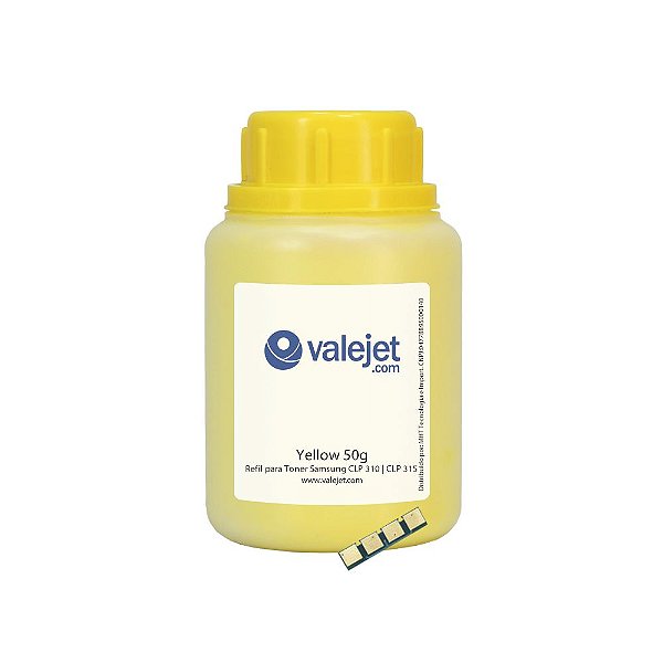 Refil de Toner e Chip para Samsung CLP 310 | CLP 315 | Yellow 75g