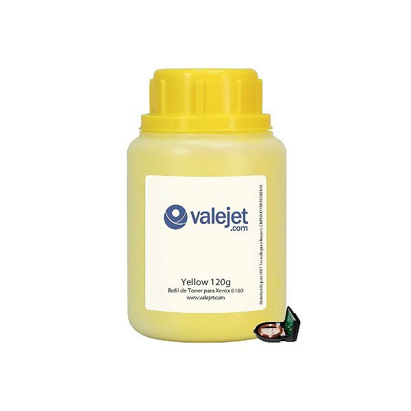 Refil de Toner + Chip para Xerox 6180 Yellow 120g