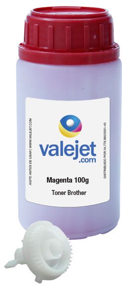 Kit Refil de Toner Brother TN 210 | TN 230 Magenta 100g + Engrenagem