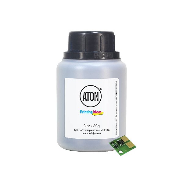 Refil de Toner + Chip para Lexmark E120 | E120N ATON 80g