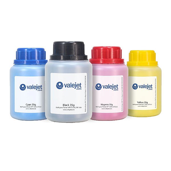 Kit 4 Refil de Toner Para HP 130A | CF350 | M177FW | M176N CMYK 35g